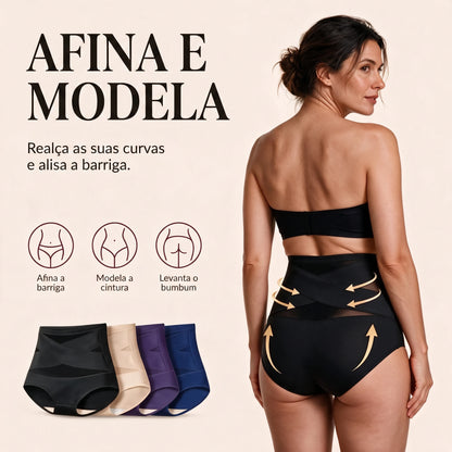Afina a barriga, modela a cintura e levanta o bumbum, visto de costas