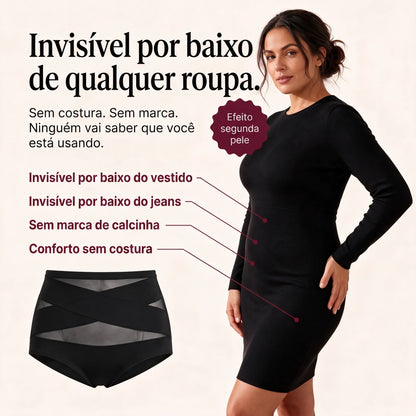 Calcinha modeladora invisível por baixo de qualquer roupa, sem marca de calcinha